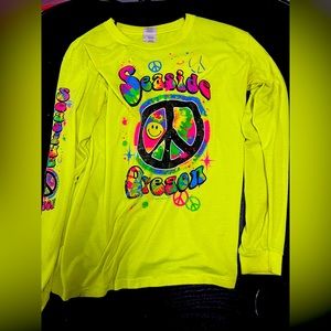 Psychedelic neon seaside oregon rave shirt